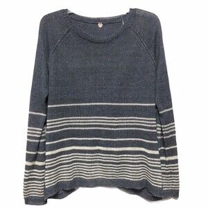 Margaret O’Leary Open Back Linen Striped Sweater S